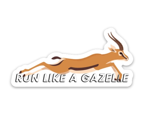Run Like a Gazelle Sticker
